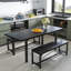 Ensemble de table de salle à manger extensible L 63 po x l 28 po Keuna-444938494-444938489