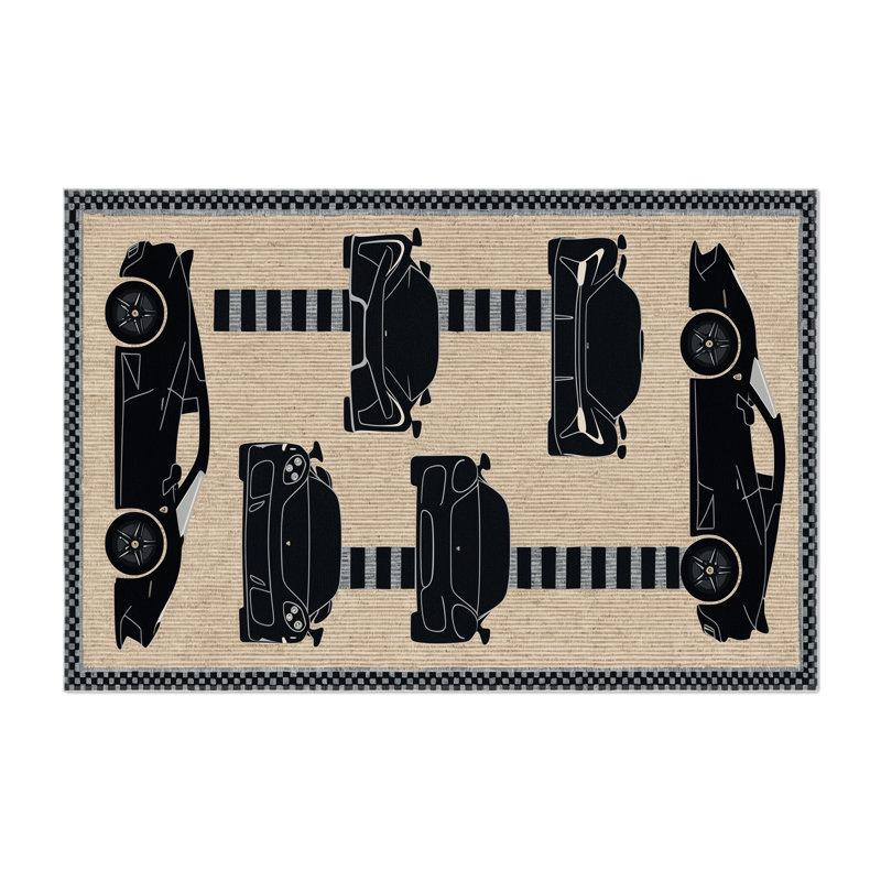 Tapis intérieur et extérieur beige Transport, Rectangle 9 pi x 12 pi