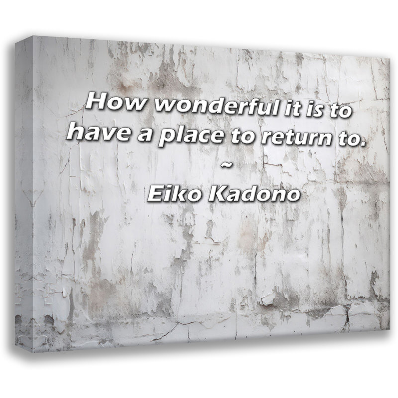 Toile tendue Arty Quote par Eiko Kadono, H 17 po x l 24 po