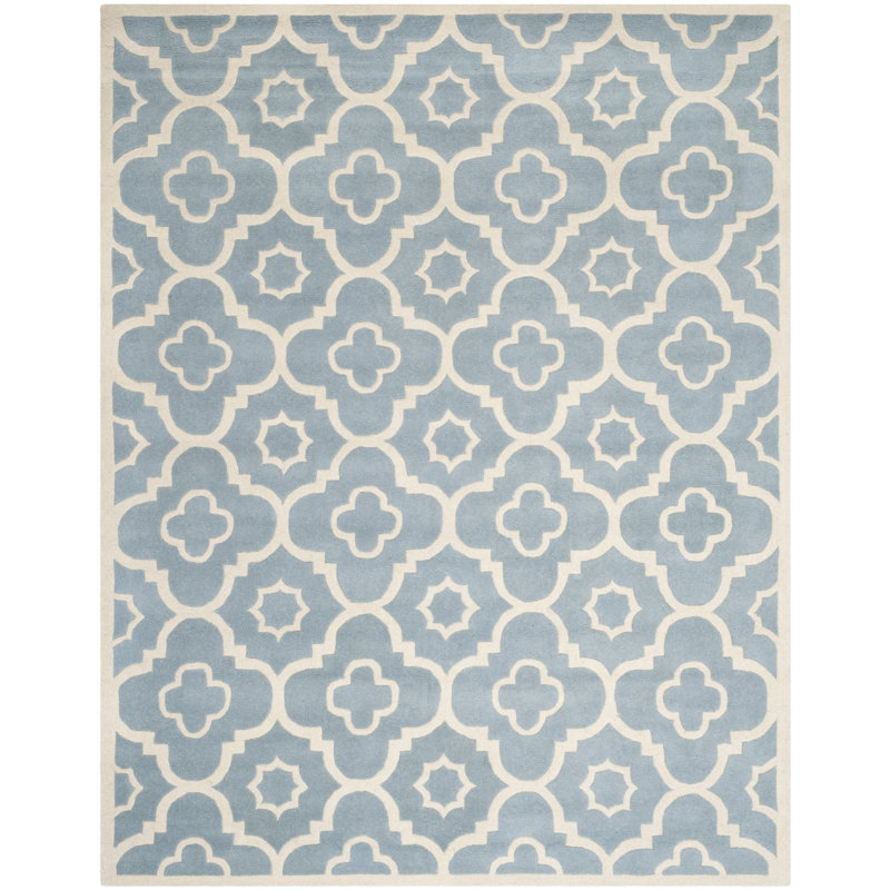 Carolene Hand Tufted Wool Geometric Rug, Rectangle 8' x 10'