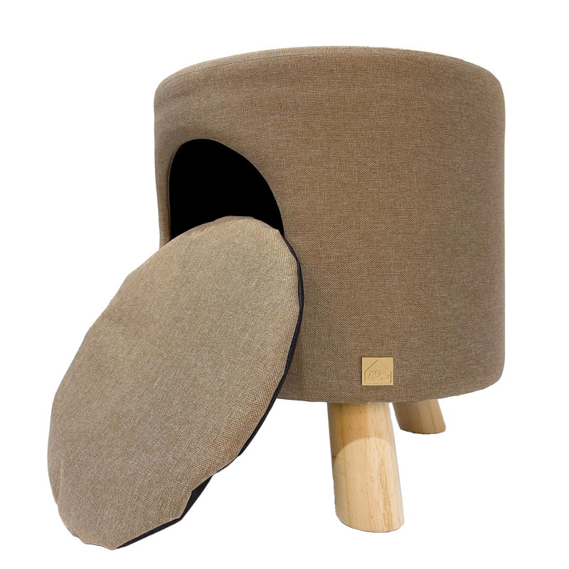 Tabouret Wallie, gris, Tanné