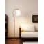 Lampe sur pied vintage en tissu et en bois massif de style chinois