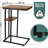 C Table End Table Set Of 2, Side Tables Living Room, C Shaped Side Table, Couch Tables That Slide Under Couch Table With Metal Frame, Rustic Snack Table For Bedroom/Small Spaces Large Desktop (Berry Brown/2 Pack)