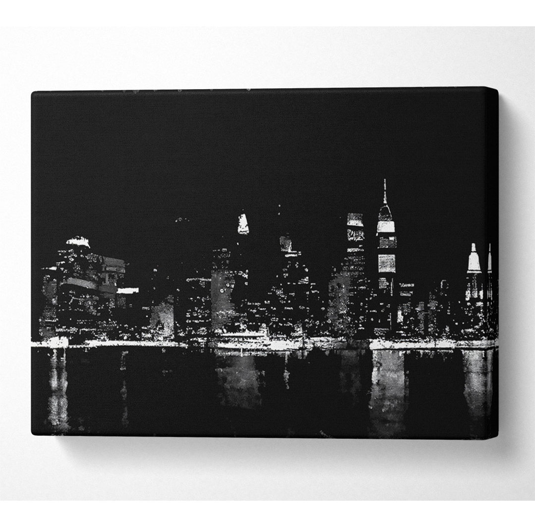 New York Black Nights - Kunstdrucke auf Leinwand - Wrapped Canvas