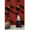 Papier peint grue japonaise, oriental rouge, adhésif zen