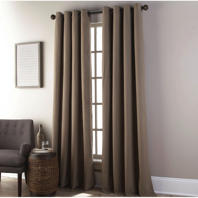 Imhoff Room Darkening Curtain Single Panel, 52" W x 95" L, Camel