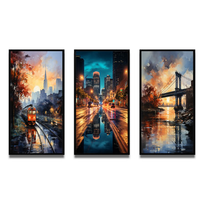 " Colorful New York Bronx " 3 - Pieces