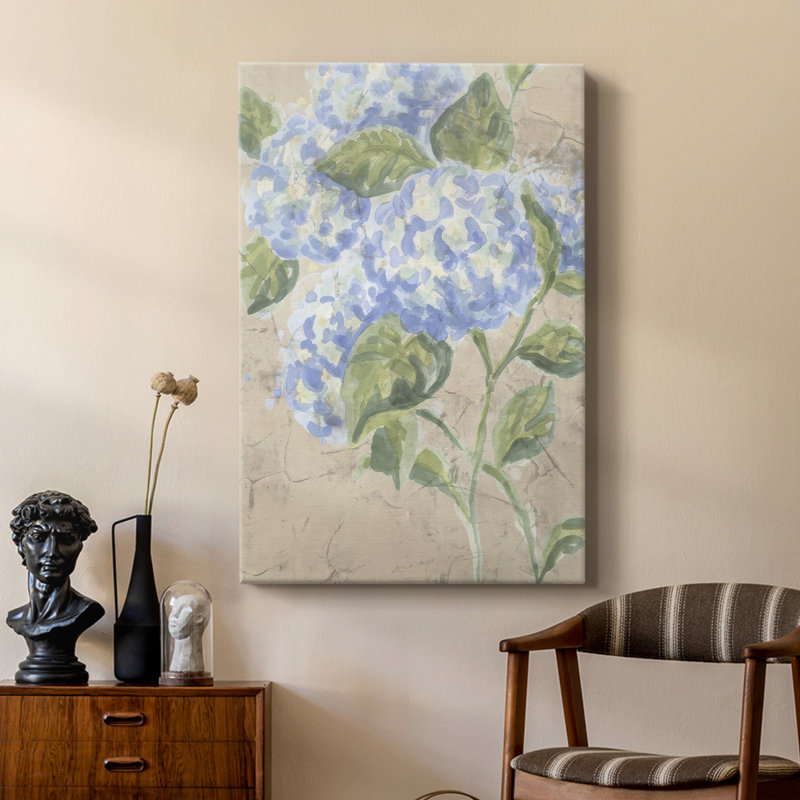 Rétro hydrangée rétro I - galerie Cavas sur mesure, H 18 po x l 12 po