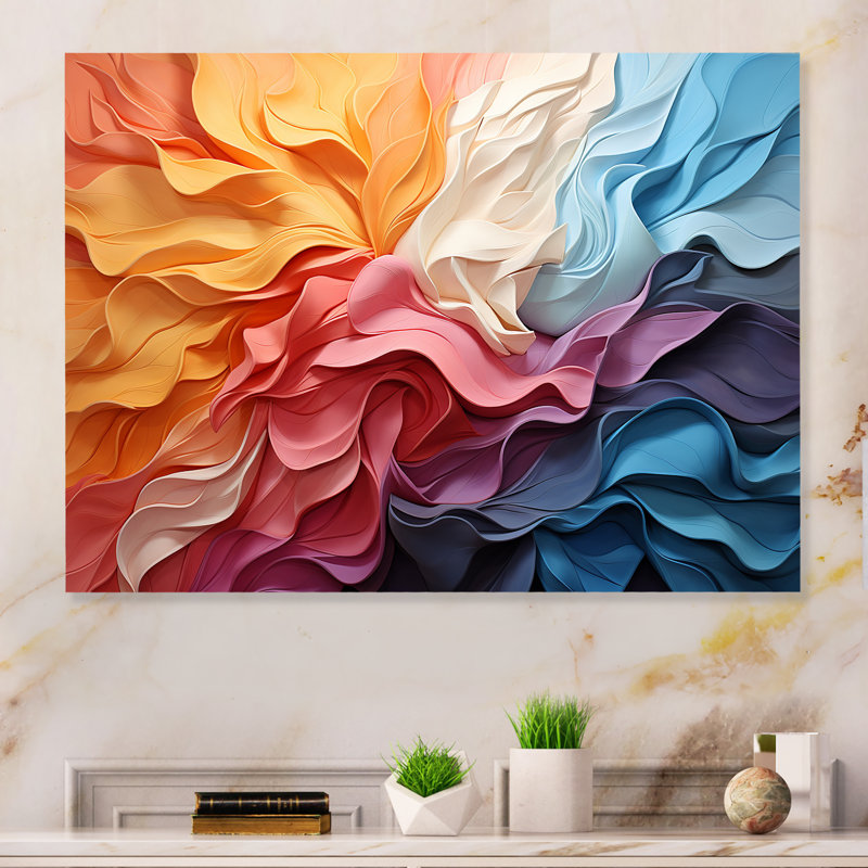 - Salon d'art mural abstrait en métal, H 30 po x l 40 po x P 1,5 po