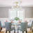 4-Light Clear Glass Semi Flush Mount Ceiling Light-2033074212