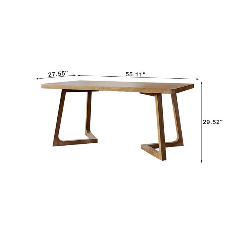 Solid Wood Writing Desk, 29.52" H x 62.99" W x 27.55" D