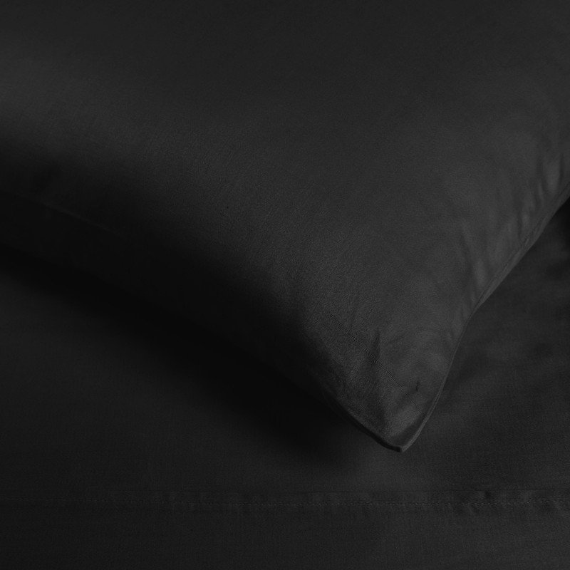 Luxor Treasures 400 Thread Count Certified Egyptian Cotton Pillowcase, Standard, Black