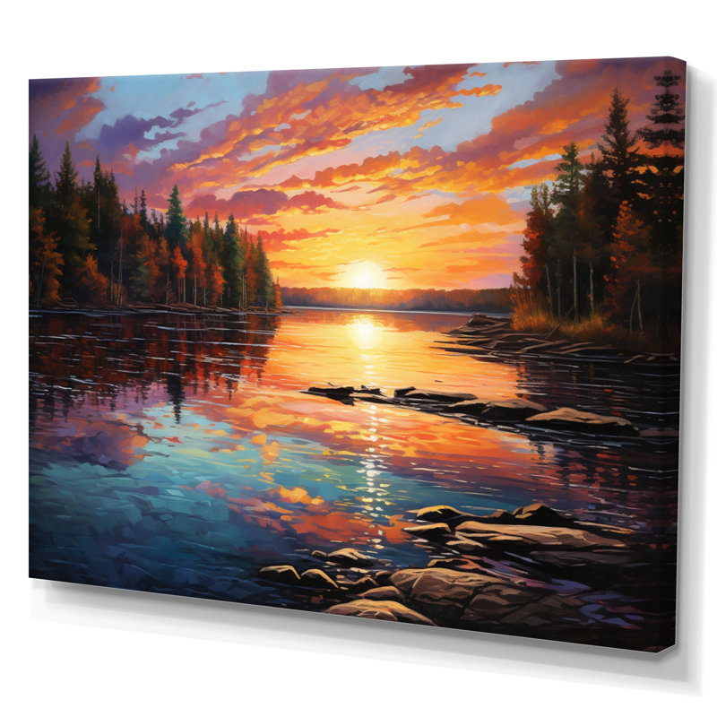 Canada Morning Reflections I sur impression sur toile, Toile tendue, H 30 po x l 40 po x P 1,5 po