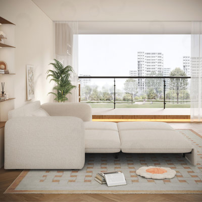 Sleeper Sofa Bed with 2 Lumbar Pillows