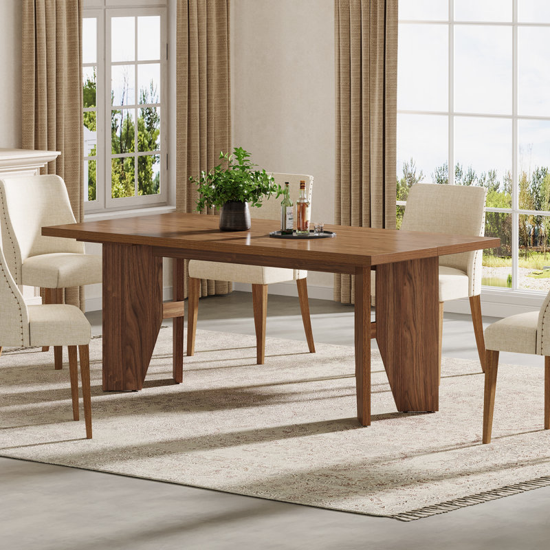 63" Dining Table For 4-6, Farmhouse Rectangular Kitchen Table, Large Dinner Table For Kitchen, Dining Room