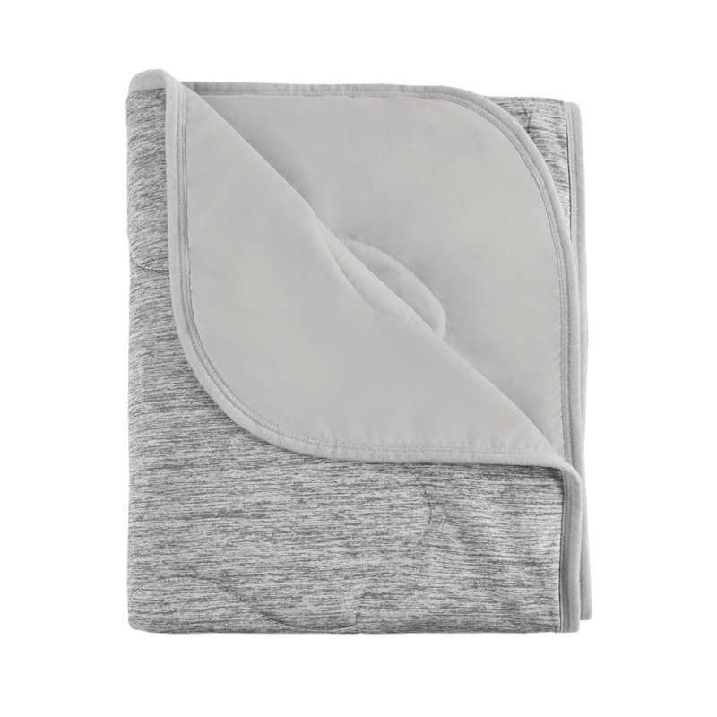 Jeté en duvet gris tricoté toutes saisons Cooling Touch 50 x 60 po, Gris