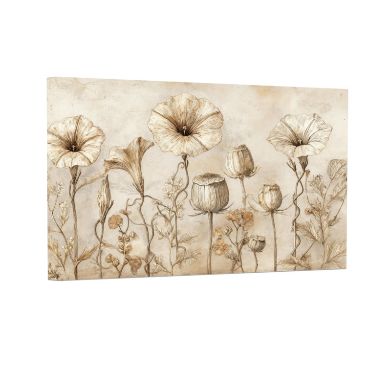 Plantes et fleurs, reproduction d'art floral rétro
