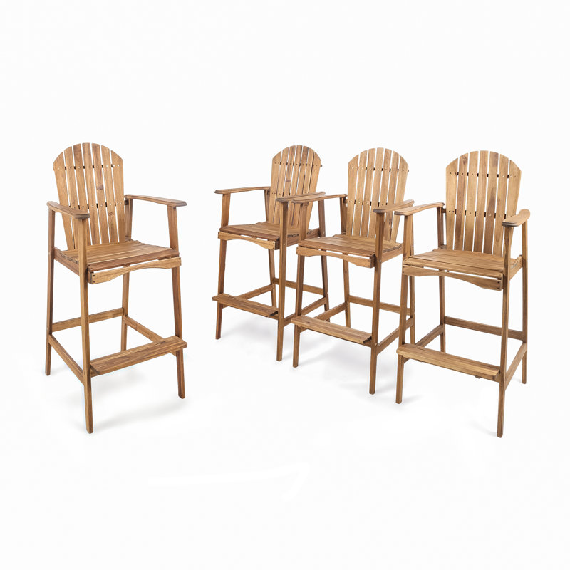 Chaise Adirondack en bois massif Lovina, Teinte naturelle