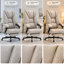 Fauteuil de direction ergonomique en similicuir avec repose-pieds (beige)-118090525