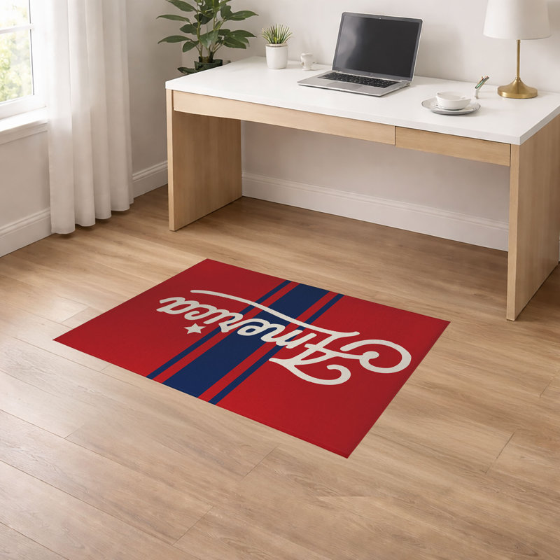 Tapis de bureau léger et antidérapant America, L 36 po x P 24 po, Rouge