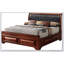 Lit double avec rangement Lavita G8850C-FB3, chêne