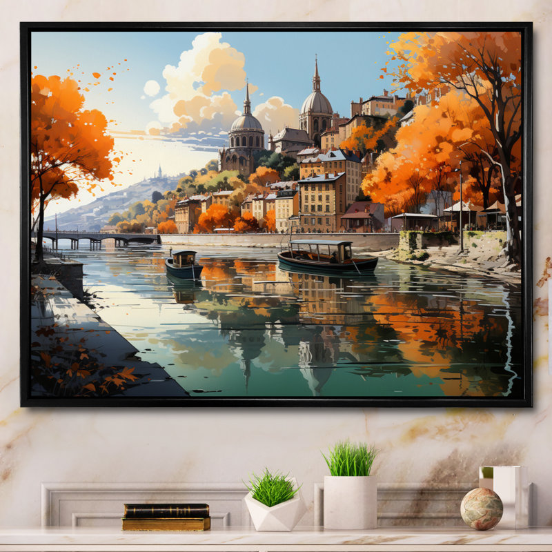 Mariell, Allemagne campagne campagne - impression, H 24 po x l 32 po x P 1 po, Cadre flottant noir