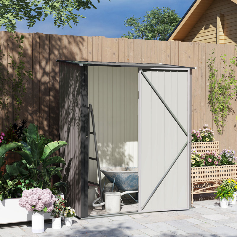 Celese Garden 5 ft. W x 3 ft. D Galvanised Steel Storage Shed