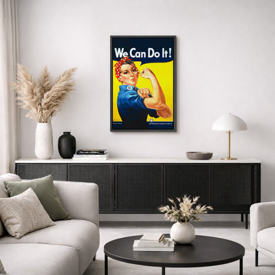 «Vintage Rosie the Riveter We Can Do It», œuvre d'art rétro, photos féministes classiques américaines, impression sur toile encadrée