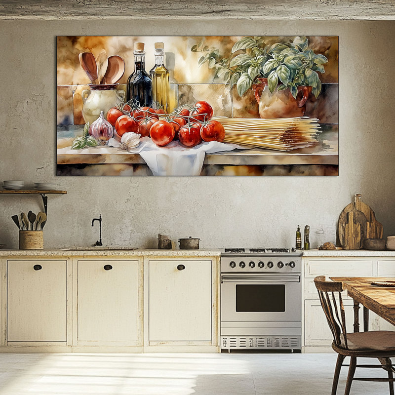 Décoration murale de cuisine de ferme CXVU, toile d'art de cuisine murale rétro, œuvre d'art de cuisine rustique pour photos murales, décoration de salle à manger de campagne, cadre intérieur en bois massif, impressions sur toile 32 x 16 pouces