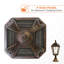 Montant de pilier solaire Royal Bulb - bronze patiné-918921004-918921002