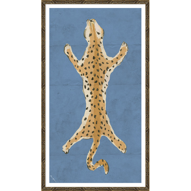 «Leopard in Blue» par Dana Gibson - peinture encadrée