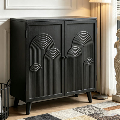 Armoire de rangement moderne en bois noir