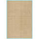 Auckland Bamboo Slat/Seagrass Natural/Teal Area Rug