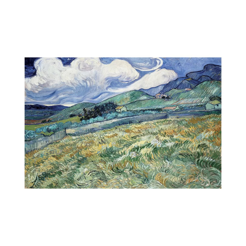 Landscape At Saint-Remy by Vincent Van Gogh - Wrapped Canvas Gallery-Wrapped Canvas Giclée