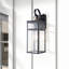 Applique murale d'extérieur en fer noir ETL avec crépuscule à l'aube 1 lumière H 17 po Suniga