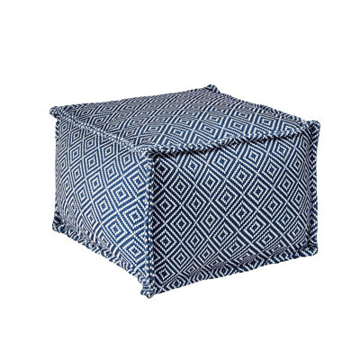 Fraire 20" Square Geometric Pouf Ottoman