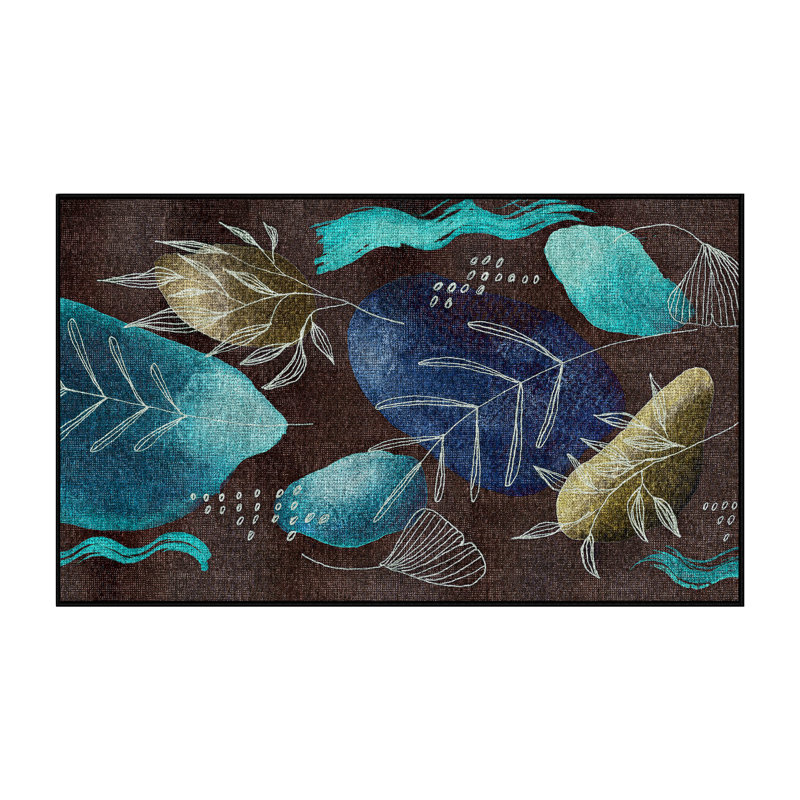 Caydee Hand Loomed Washable Floral Indoor Rug, Rectangle 3' x 5'