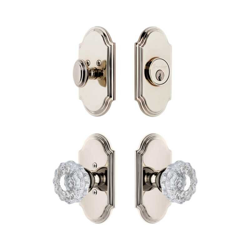 Ensemble de portes d'entrée Grandeur Arc, 2.75", Nickel poli