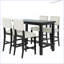 Ensemble de salle à manger 5 pièces à hauteur de comptoir, table élégante classique et 4 chaises-404809235