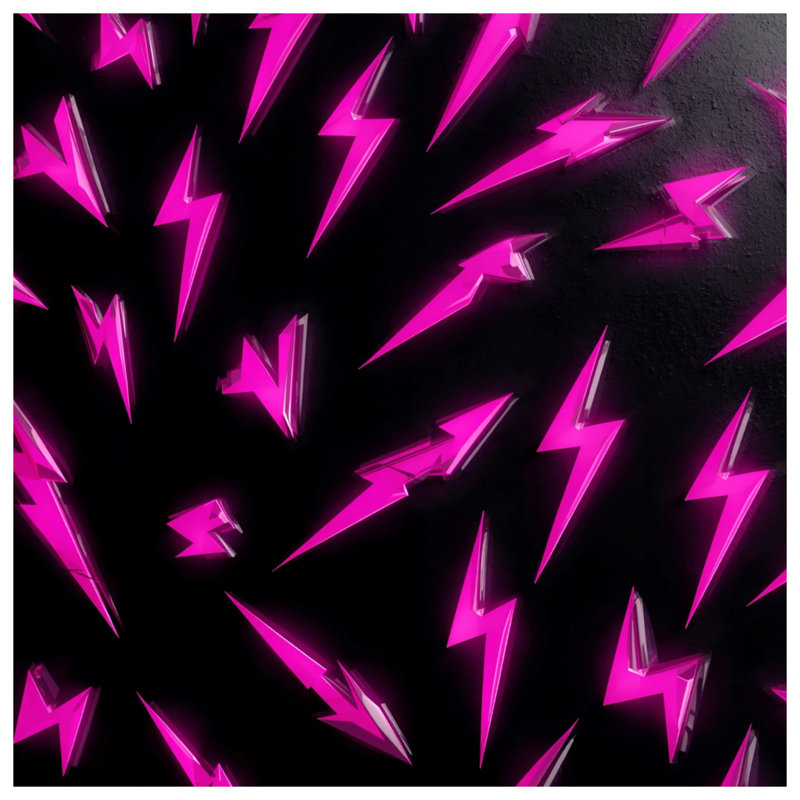 Pink Lightning Bolts Comforter, Twin