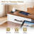 55'' Farmhouse Office Desk With Charging Station & Storage Cabinet, Home Office Desk, Barn Door Design Computer Desks with File Drawer & Keyboard Tray for Study, Living Room, White-1018381382-1018381381