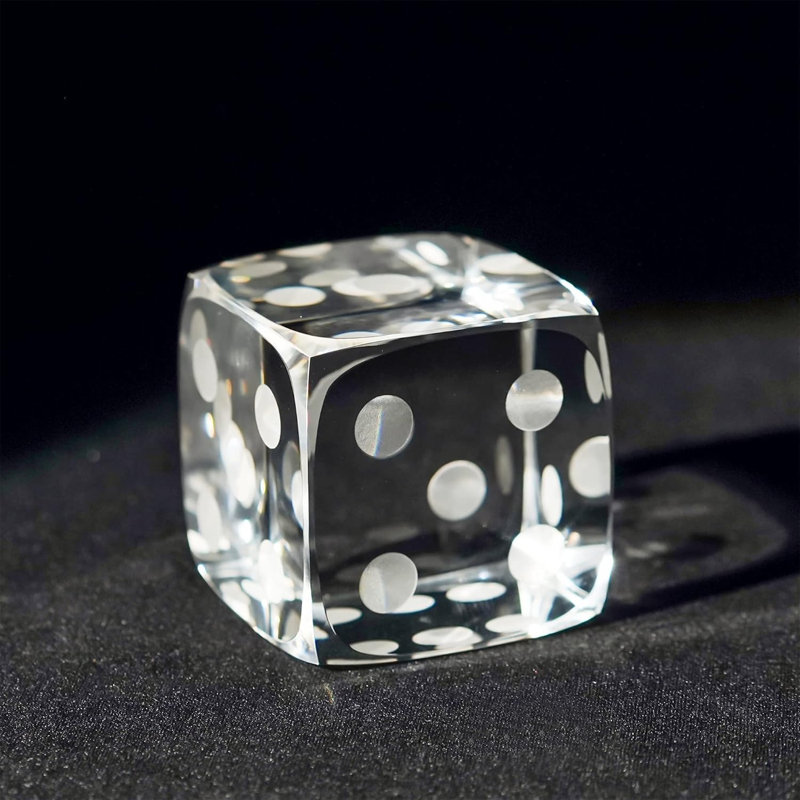 Bloc de dés multi-facettes en verre