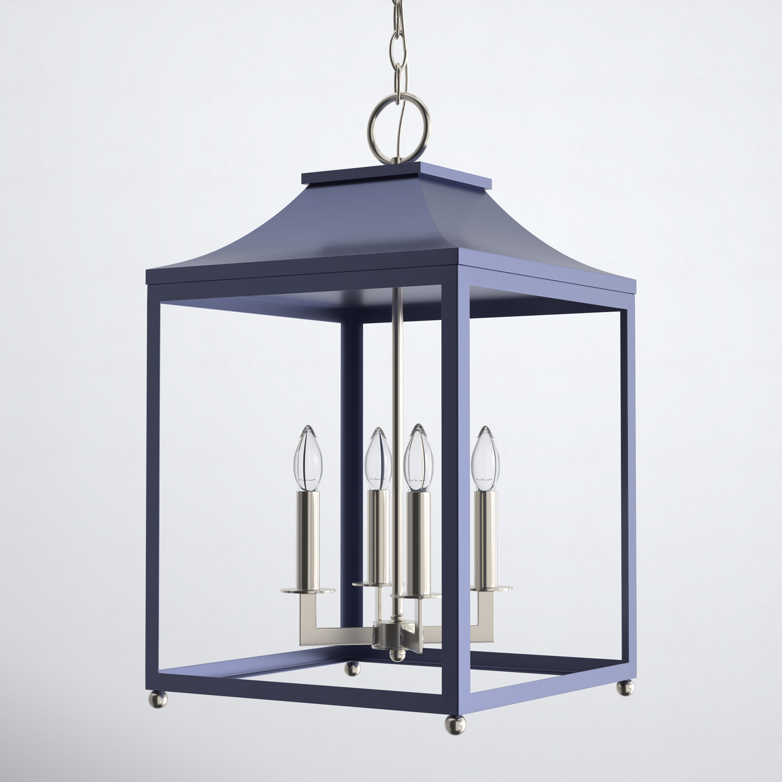 Douro 4 - Light Dimmable Lantern Chandelier, Navy Blue, 5