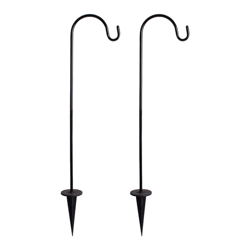 Paquet de 2 crochets de berger réglables, piquets de jardin en acier inoxydable de 26,77 pouces pour plantes suspendues, décoration extérieure, mariages, lampes solaires, paniers à plantes, durables et polyvalents