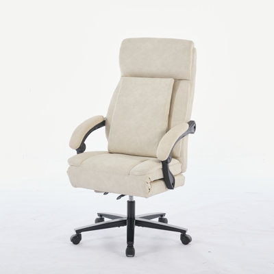 Calene High Back Executive Office Chair, Ergonomic Design Thick Cushion Desk Chair, PU Leather Adjustable Swivel Chair for Office
