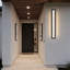 Black Aluminum Rectangular Linear LED Outdoor Wall Light With Acrylic Shade-1558650532