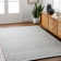 Tapis rectangulaire en laine / polyester à chevrons Rozalinta