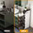 4-tiers Narrow Bathroom Floor Storage Cabinet Acrylic Drawers Organizer With Tissue Box And Wheels Slim Waterproof Bathroom Cabinet For Small Kitchen Laundry Living Room Toilet Gap