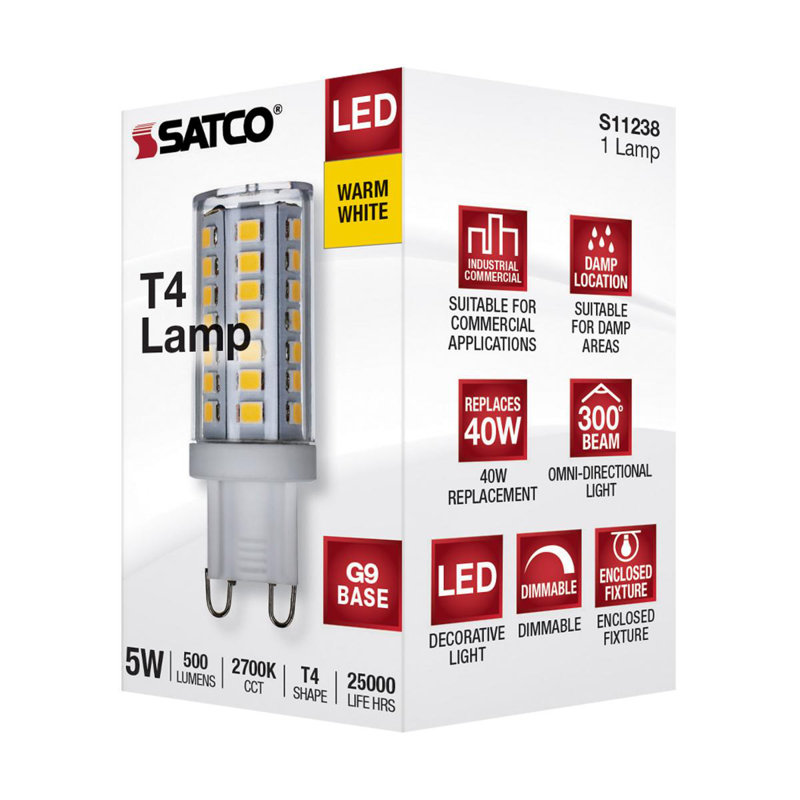 5 Watt Clear LED Bulb, 2700K
