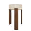 Table de bout en travertin exquis avec attrait contemporain pour espaces élégants